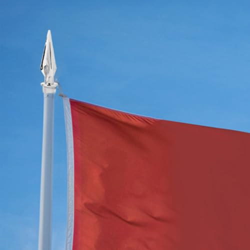 Remate de poste de bandera de plástico plata con altura ajustable 7