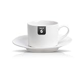 Bone China Wide Rim Commercial Grade Dinnerware Cup & Saucer, Case of 6