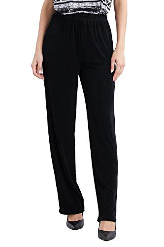 Jostar Women's Elastic Waist Pants – Pull On Acetate Non Iron Stretch Straight Leg Relaxed Fit Basic Trouser4