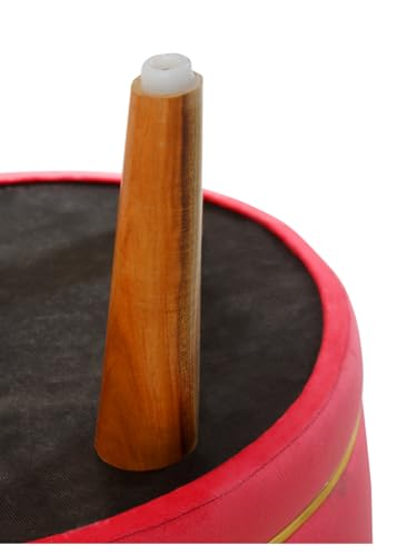 Image of Pouffes Sitting Stool for Living Room, Puffy Wooden Ottoman | Round Pouffe for Living Room & Bedroom | Pouf for Office & Home Decoration & Modern Seating Stool (Stool-BabyPink)