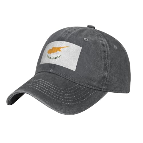 WZYCWB Drapeau de Chypre Casquette de baseball noire à la mode, casquette de golf sportive et décontractée à séchage rapide respirante