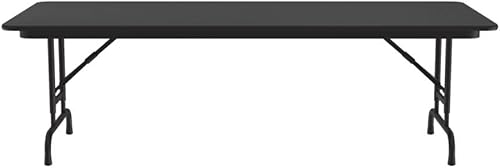 Miniatura 26 de Correll - Mesa plegable de altura ajustable y resistente, parte superior laminada de alta presión, fabricada en Estados Unidos, delantal de acero