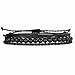 QOGIR Handmade Healing Bracelets, 6mm Matte Black Onyx Bracelet Black Beaded Bracelets for Men Women with 2PCS Size Adjustable Rope Bracelets
