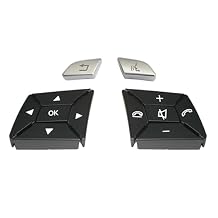 Car Steering Wheel Control Button Cover for Mercedes Benz G Class W463 2013-2018/ML Class 2011-2015/GL Class 2013-2015 W166 GL550 GL350 ML350 Model B2-Black, 1 Set