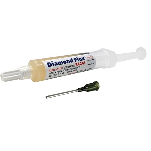 Image of FA241 High Active Soldering Flux for Electronics PCBs and Plumbing. Paste Gel ROM1 in 10g Syringe for Repair and Soldering Printed Circuit Boards and Copper Pipes.