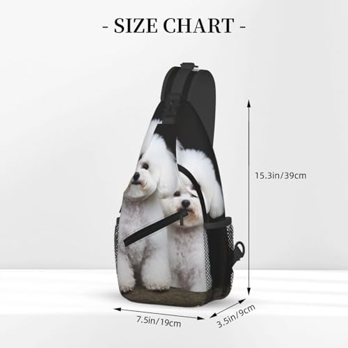 Bolso Cruzado Bichon Frise para Hombre y Mujer miniatura 3