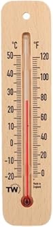Traditional Wooden Room Thermometer to Measure Room Temperature - Can be Used Indoor or Outdoor and is Ideal for Home, Office, Garden, Greenhouse or Garage