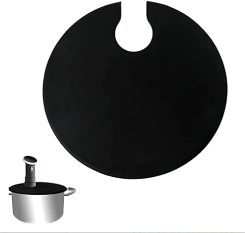 JYYWTSI Tapa Sous Vide de Silicona 28 cm con Abertura, set con pinza pequeña par