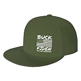 Buck Fiden and His-Mandates Hats Flat Bill Brim Moss Green Adjustable Baseball Cap Dancing Hip Hop T