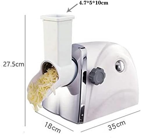 220V Rotary Cheese Grater with Three Drum Blades, Multi-Purpose Vegetable Slicer for Kitchen
