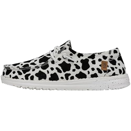 HEYDUDE Women's Wendy Milky Way Slip On Loafer | Cow Print