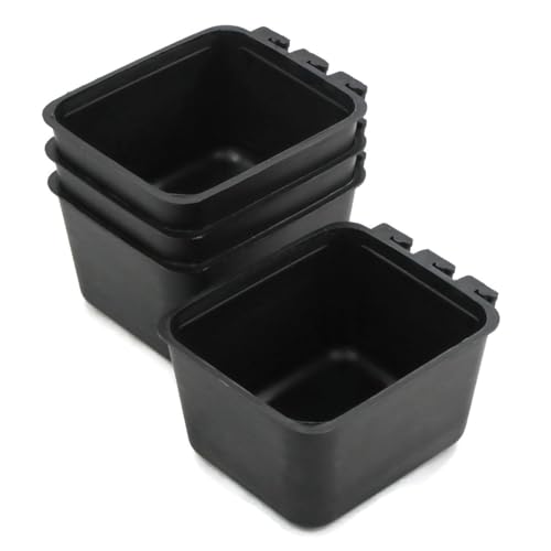 The ROP Shop 4-Pack - Black Cage Cups for Chickens, Dogs, Pheasants, Rabbits Feed & Water