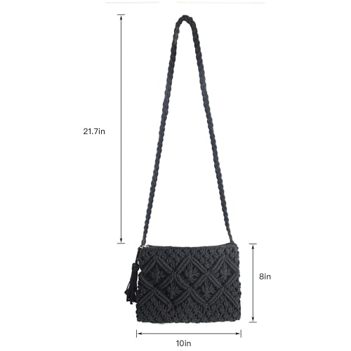 Eiyye Crochet Crossbody Bag Handmade Purse Crocheted Crossbody Bag with Tassel for Women Girls by Eiyye - Used condition - Image 4