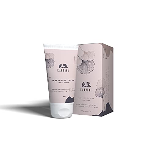 Kanpeki Perfecting Cream Face Moisturizer for Daily Use | Provide Hydration & Counteracts Signs of Aging |Enriched with Sandalwood, Aloe Vera, Vitamin E & A | Suitable for Normal, Combination & Oliy Skin