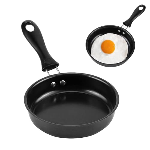 Pence & Moon Collective 1 Pcs Mini Frying Pan, Heat-Resistant Handle Camping Skillet, Egg Pan Non Stick for Induction Hob & Gas Stove (4.7")