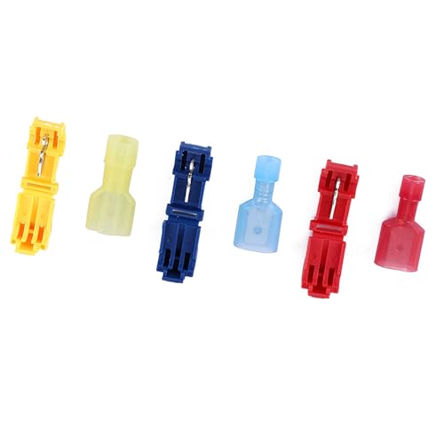 60pcs T Tap Electrical Connectors Quick Wire Splice Taps and Insulated Terminal with Connectors and Terminals, for Easy Wire Tapping