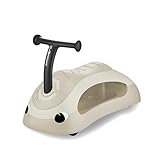 GLOBBER Walk N’ ROLL 2in1 ECO – Lauflernwagen & Rutschauto ab 1 Jahr, Eva-Rollen, nachhaltiger Kunststoff mit Strohfasern, 2in1 umbaubar, kokos weiß