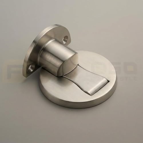 Image of Round Magnetic Door Stopper Matt Finish Stainless Pack 2