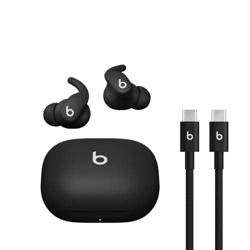 Beats - Powerbeats Fit - Wireless Noise-Cancelling Workout Earbuds with Ultimate Secure Fit with USB-C Charging Cable (1.5m) - Jet Black