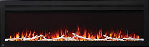 Napoleon Purview 72 inch Wall Mount Electric Fireplace - Black, NEFL72HI