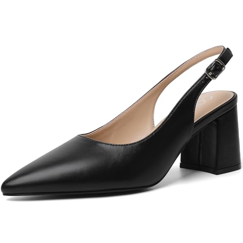 Mostrin Pointed Slingback Block Heels