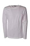  JECKERSON, T-Shirt Modello Girocollo Manica Lunga con Taschino Davanti. 10I1JUO-bianco-bianco (XXL)