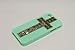 Studded Cross Iphone 4 Case Ultra Thin Mint Green with Sliver Pyramid Studs Stud Cool