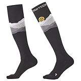 [TaoTech] スノーボード ソックス メリノウール スキー 靴下 スポーツ アウトドア 登山 トレッキング 厚手 着圧 防寒 通気 抗菌 防臭 吸汗 速乾（足袋ブラック，M）