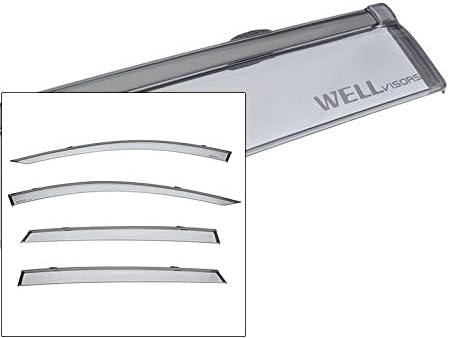 Wellvisors Side Window Visor Wind Deflectors Rain Guards Compatible with Acura RDX 2019-2026 with Black Trim