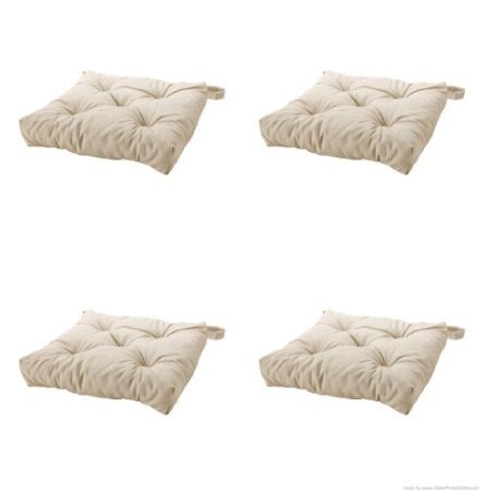 Ikea's MALINDA Chair cushion, light beige-4 Pack