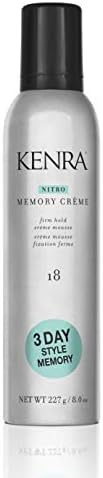 Kenra Nitro Memory Crème 18 | Firm Hold Crème Mousse | 3 Day Style Memory | 1st Nitrogen Crème Mousse | No Stick Application | All Hair Types