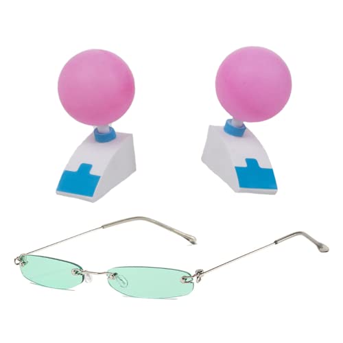 VNYIGDJS Saiki Kusuo Glasses + Hair Clips,Anime The Disastrous Life of Saiki K Cosplay Costume Accessories