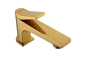 Hindware Italian Collection F410001PGD Edge Gold Pillar Cock | Made of Brass | Chrome Polish Finish | PVD Coating