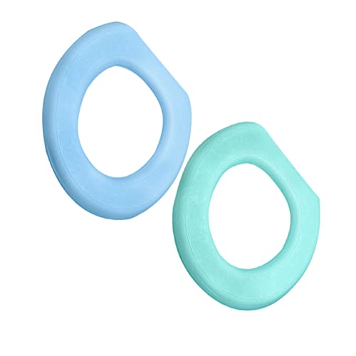 Cabilock 2 Stück Waschbare Toilettenabdeckung Gepolsterte Toilettensitzkissen Ersatz-Toilettensitzpolster O-Förmige Toilettensitzabdeckung Bunte Toilettensitzabdeckung Gepolsterte