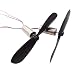 Pangocho Jinchao-Dc Motor 2pcs Helicopter DIY Plastic Propeller Screw, Aircraft Helicopter DC Motor, for Model Motor, Easy to Install