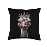 Ostrich King Throw Pillow