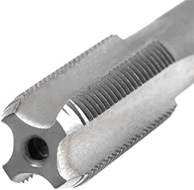 sourcing map Metric Hand Tap M12 Thread 1 Pitch 4 Straight Flutes H2 Alloy Tool Steel Bottom & Taper Screw Tap Set Tapping Tools for Repairing 1 Pair