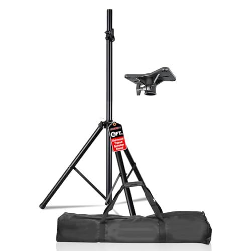 5 Core Speaker Stand Tripod Heavy Duty Adjustable for PA DJ Stage & Event Telescoping Height up to...