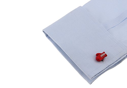 MRCUFF Boxing Gloves Squared Circle Ring Pair of Cufflinks in Presentation Gift Box & Polishing Cloth