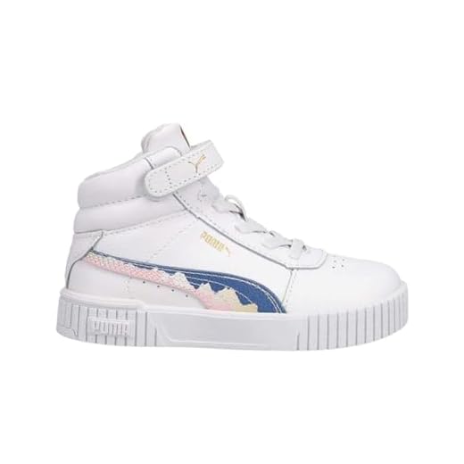 Puma Tênis infantil feminino Carina 2.0 Mid Colorblock Ac Slip On Casual - Branco, Branco, 5 Toddler