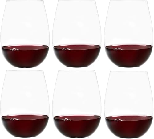 Upgraded Design of Our 2017 New York Times Best Stemless Wine Glass (Sweethome) – Made in Europe – Reinforced Base for Added Stability & Premium Feel, Dishwasher-Safe, Lead-Free, 17 oz. (6)