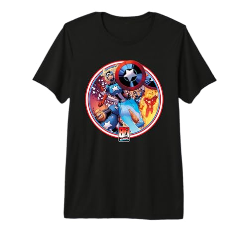 T-shirt Marvel Fantastic Four et Captain America pour un look streetwear geek au quotidien