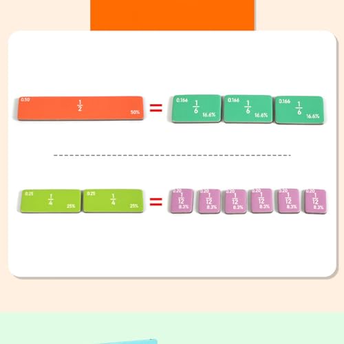 Fracciones magnéticas para niños y material educativo matemático escolar 7