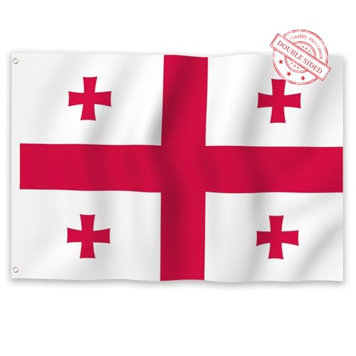 Drapeau de Géorgie 180x300cm double face pour mât extérieur