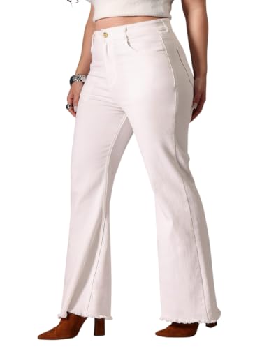 Image of Miss Chase A+ Women's Bootcut High Rise Regular Length Stretchable Denim Jeans
