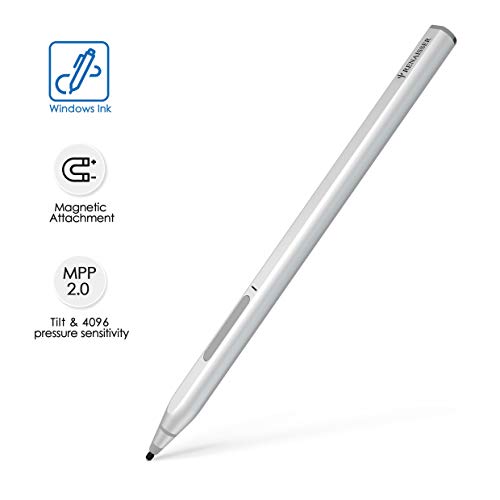 RENAISSER Surface Pen, 100% Match Surface Pro X/7/6/5 Magnetic Attachment, First D Shape