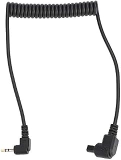 2.5mm-C3 Camera Shutter Cable,Portable Cable with 3-Pin Connection Stretchable Spiral Coiled Cord for Canon 6D 5D2 5D3 5D 50D 40D 30D 20D 10D 1D 1DX 1 Ds Mark3 1 Ds Markiv D60/30 1vEOS-1v HS/EOS-3