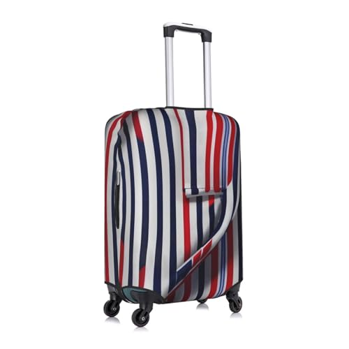 Housse de protection grand format Large en polyester blanc à rayures - 2
