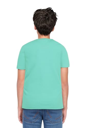 Image of Allen Solly Boys' Crew Neck T-Shirt | Stag Logo | Cotton | Regular Fit | Everyday Kids Casual Wear