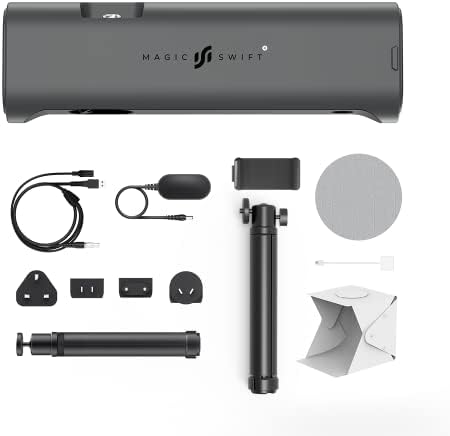 3DMakerpro 3D Scanner—0.1 MM Precision&10 FPS scan Speed Portable 3D Scanner for 3D Printing with Portable Carrying Case - Magic Swift Plus (Mono Luxury Package)